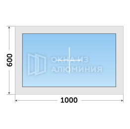 Дачное окно из алюминия под ключ AL-222